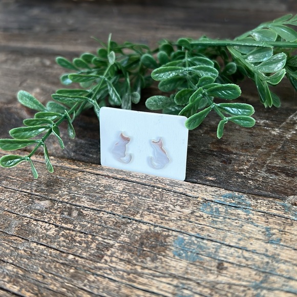 CAT earrings in silver and gold - 2 pairs  - NEW - Picture 5 of 7